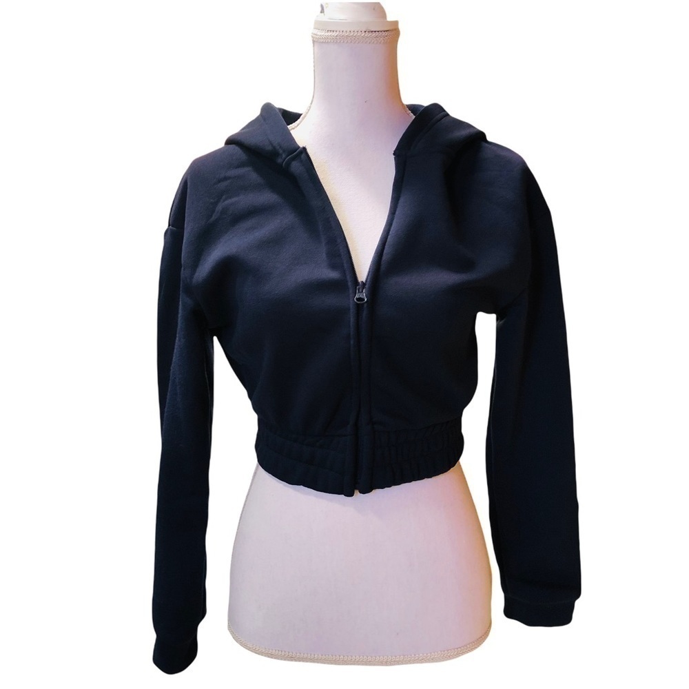 LYDAA - WOMENS NAVY CROP HOODIE SIZE S/M NEW WITH TAG!